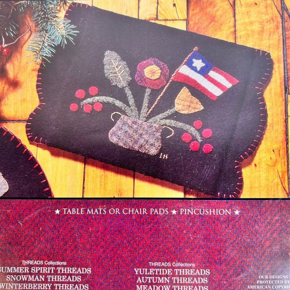 Need’l Love American Folk Traditional Folk Art Style Pattern Lyn Hosford - Picture 5 of 5